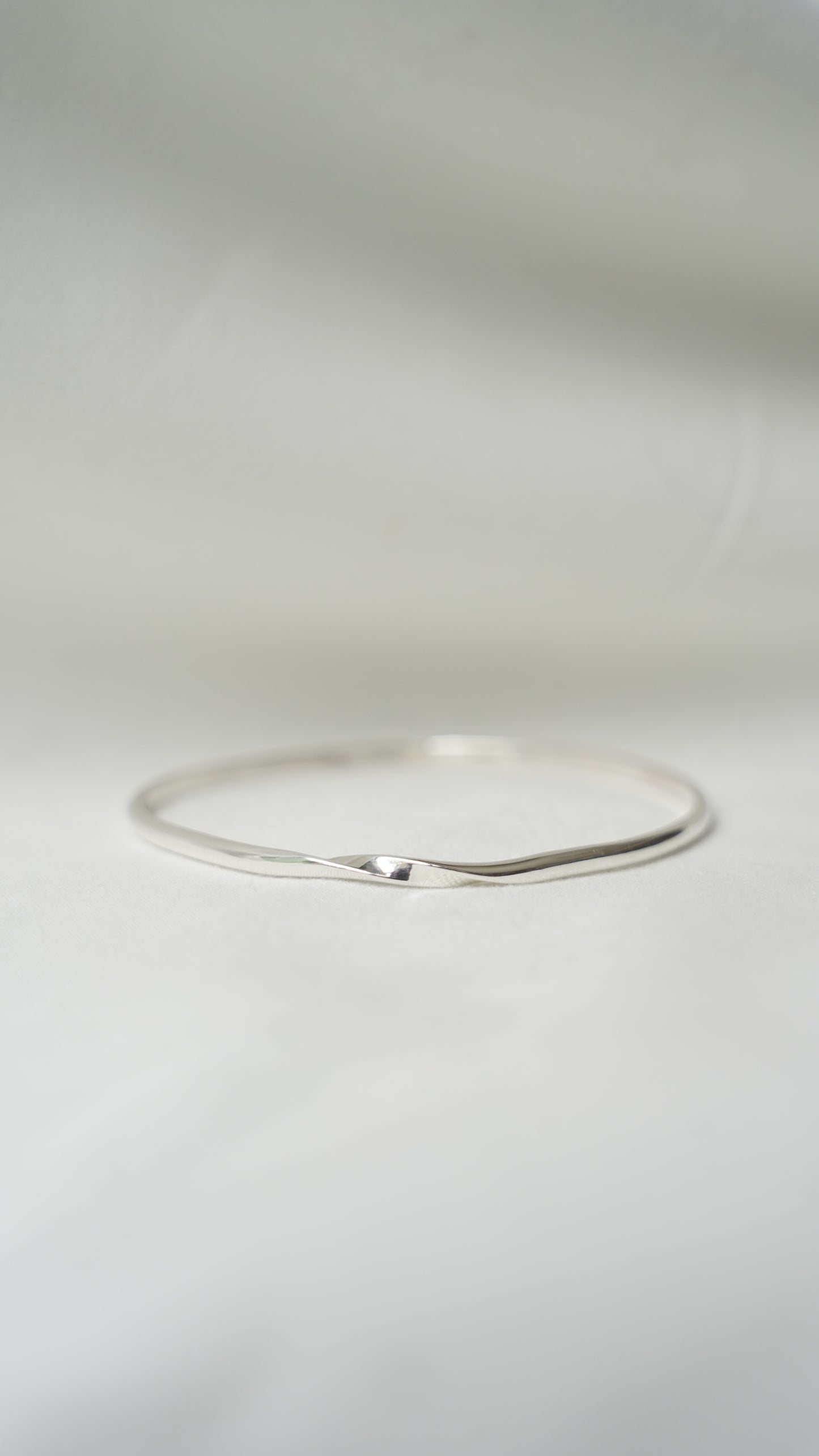 Silver Classic Twist Bangle