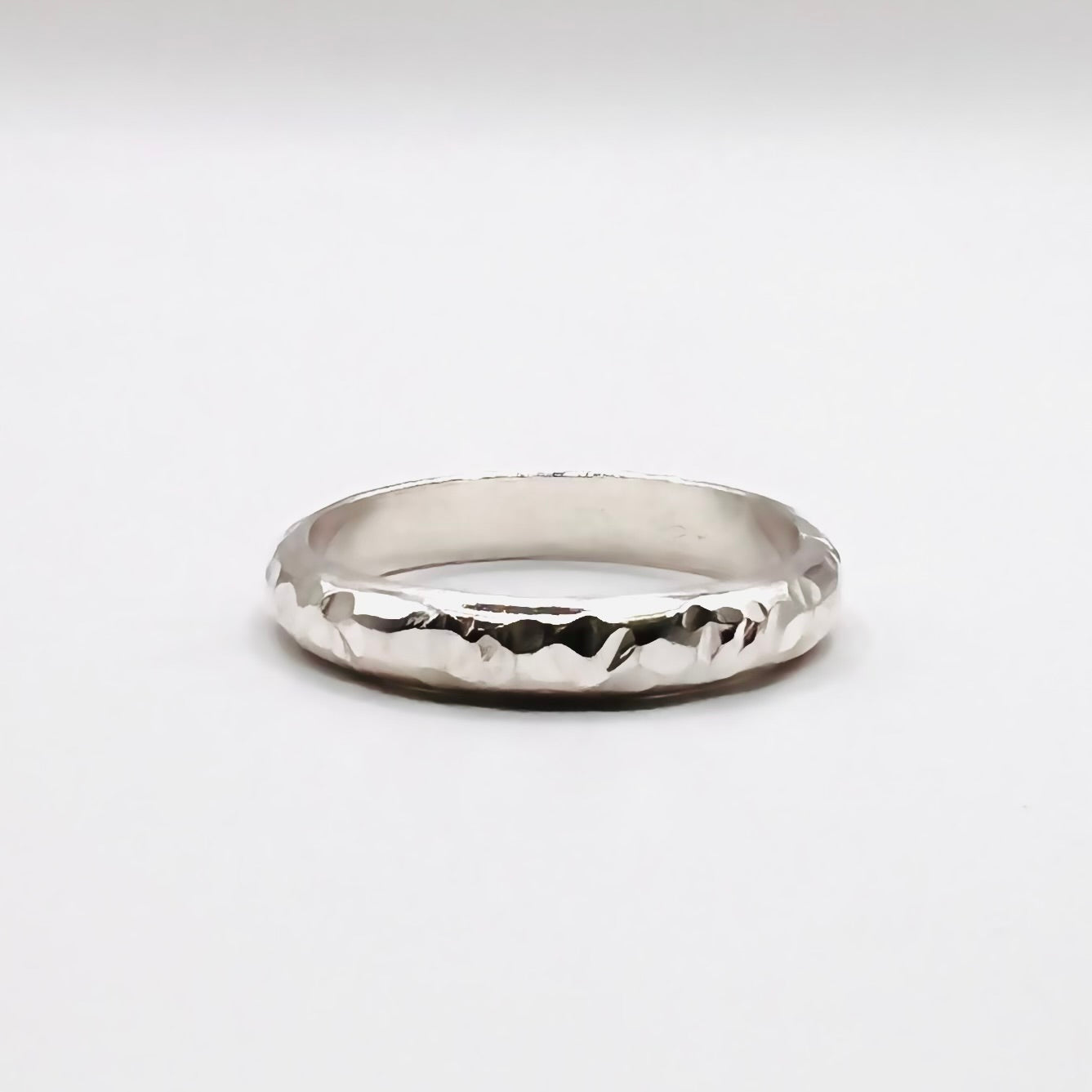 Chunky Silver Hammered Ring