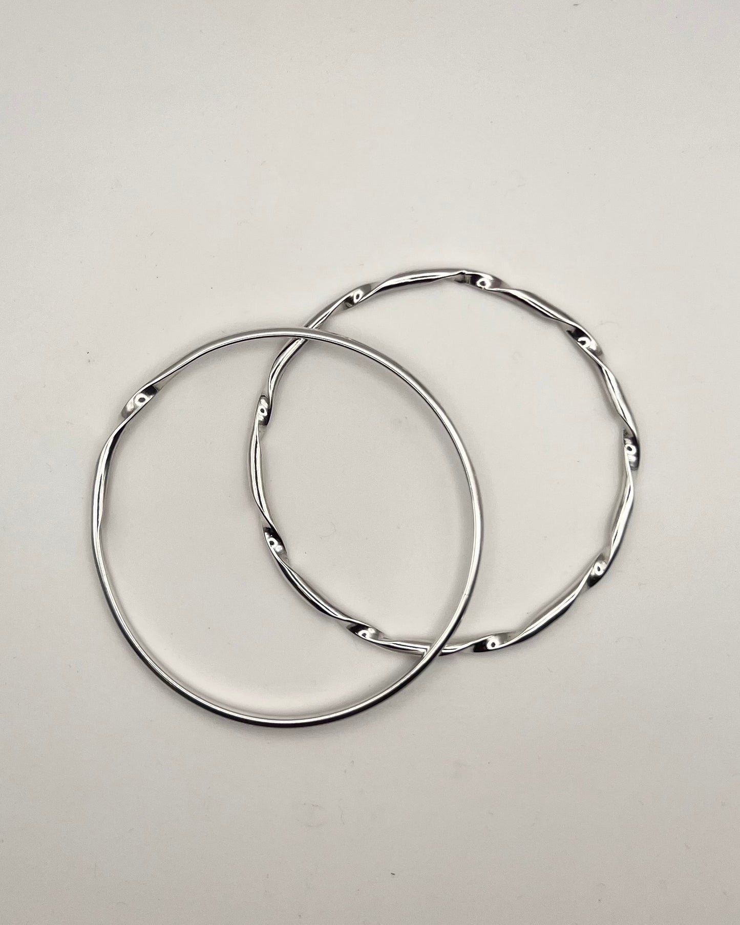 Silver Classic Twist Bangle