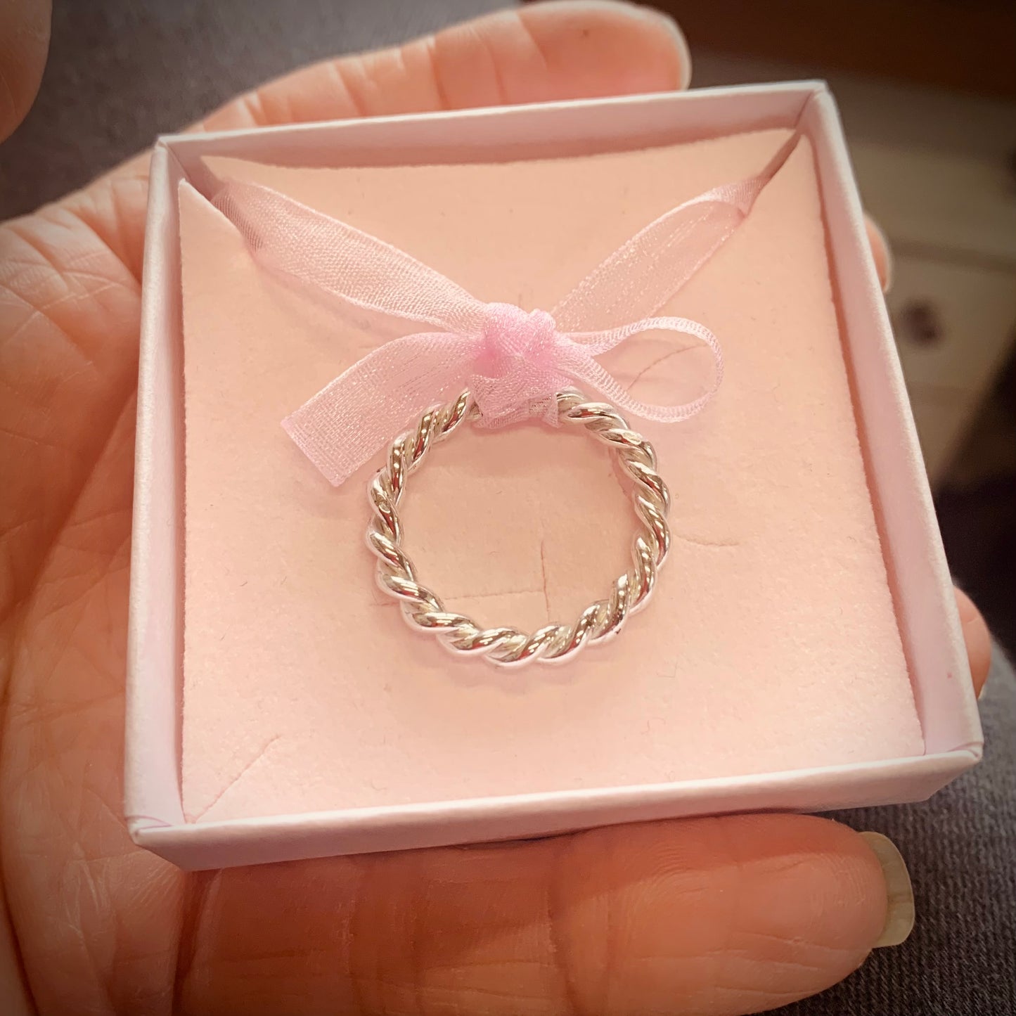 Chunky Sterling Silver Twisty Rope Ring
