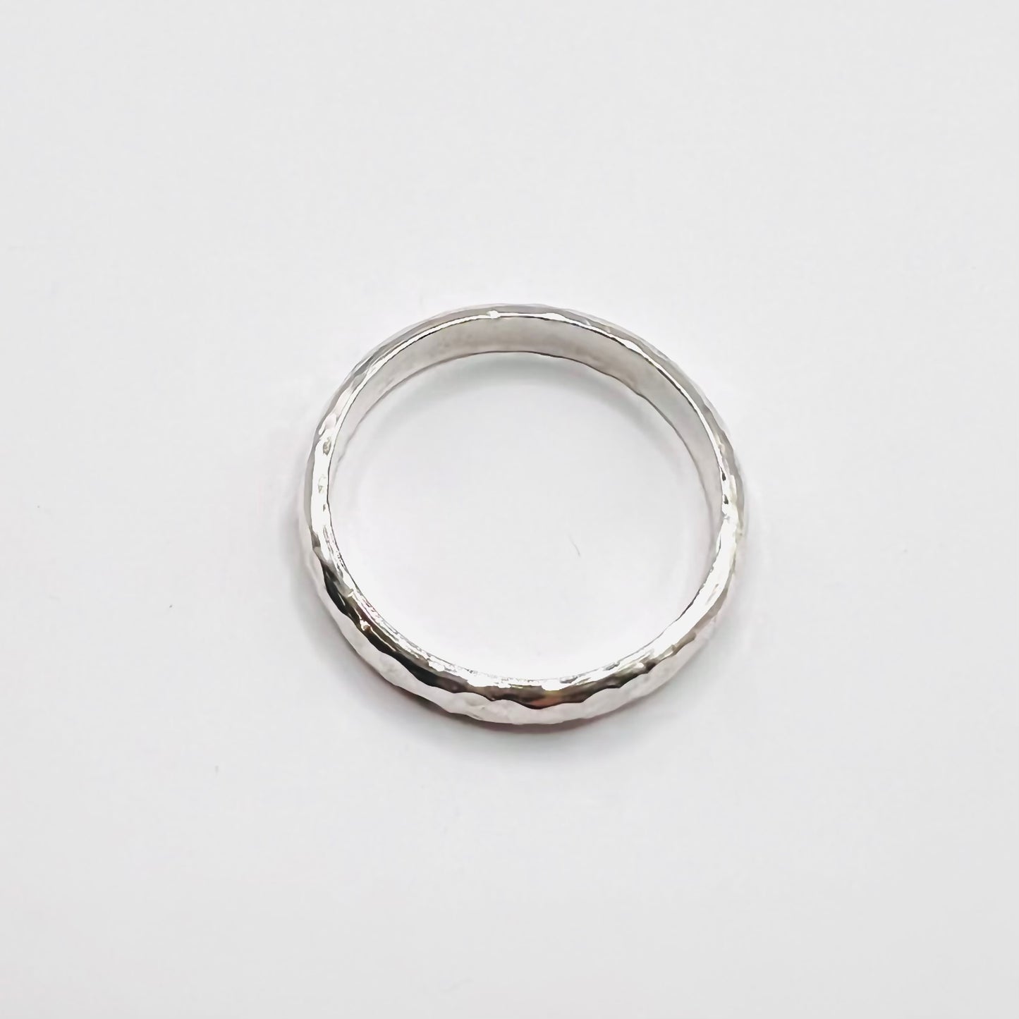 Chunky Silver Hammered Ring