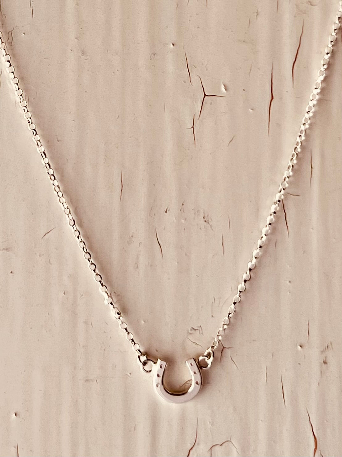 Sterling silver horseshoe necklace