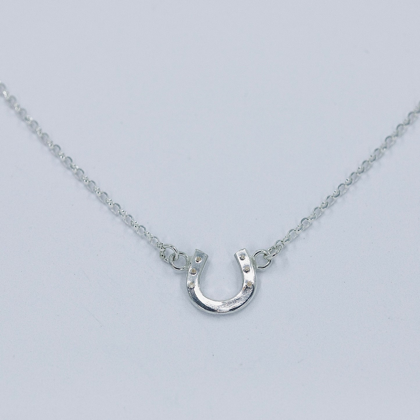 Sterling silver horseshoe necklace