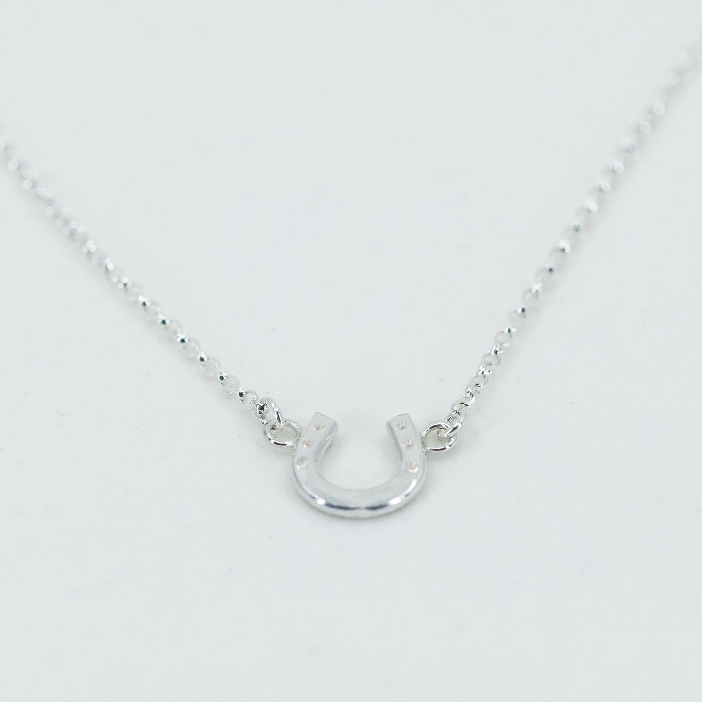 Sterling silver horseshoe necklace