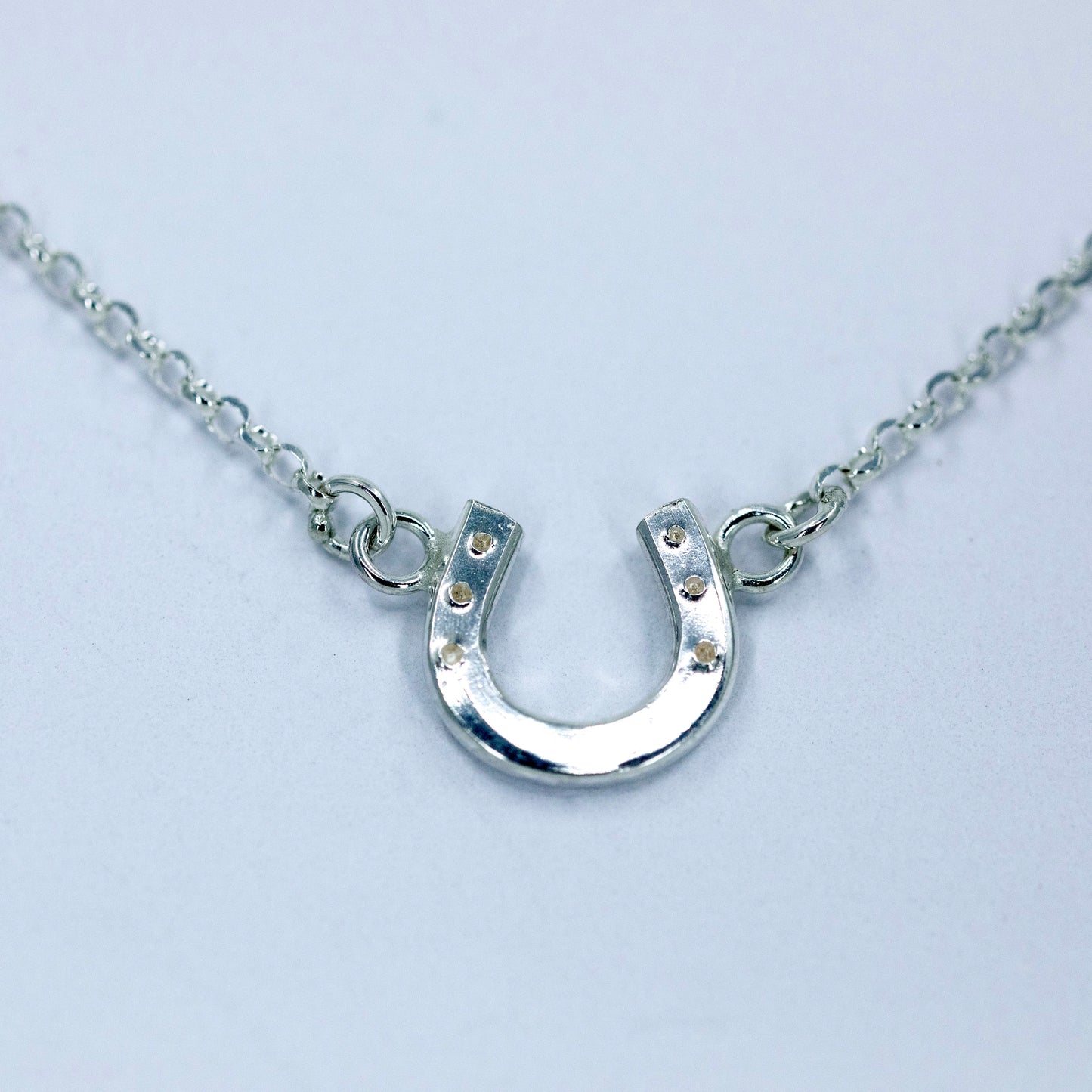 Sterling silver horseshoe necklace