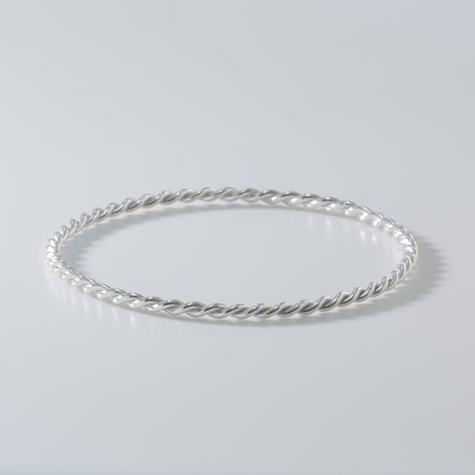 Sterling Silver Twisty Rope Bangle