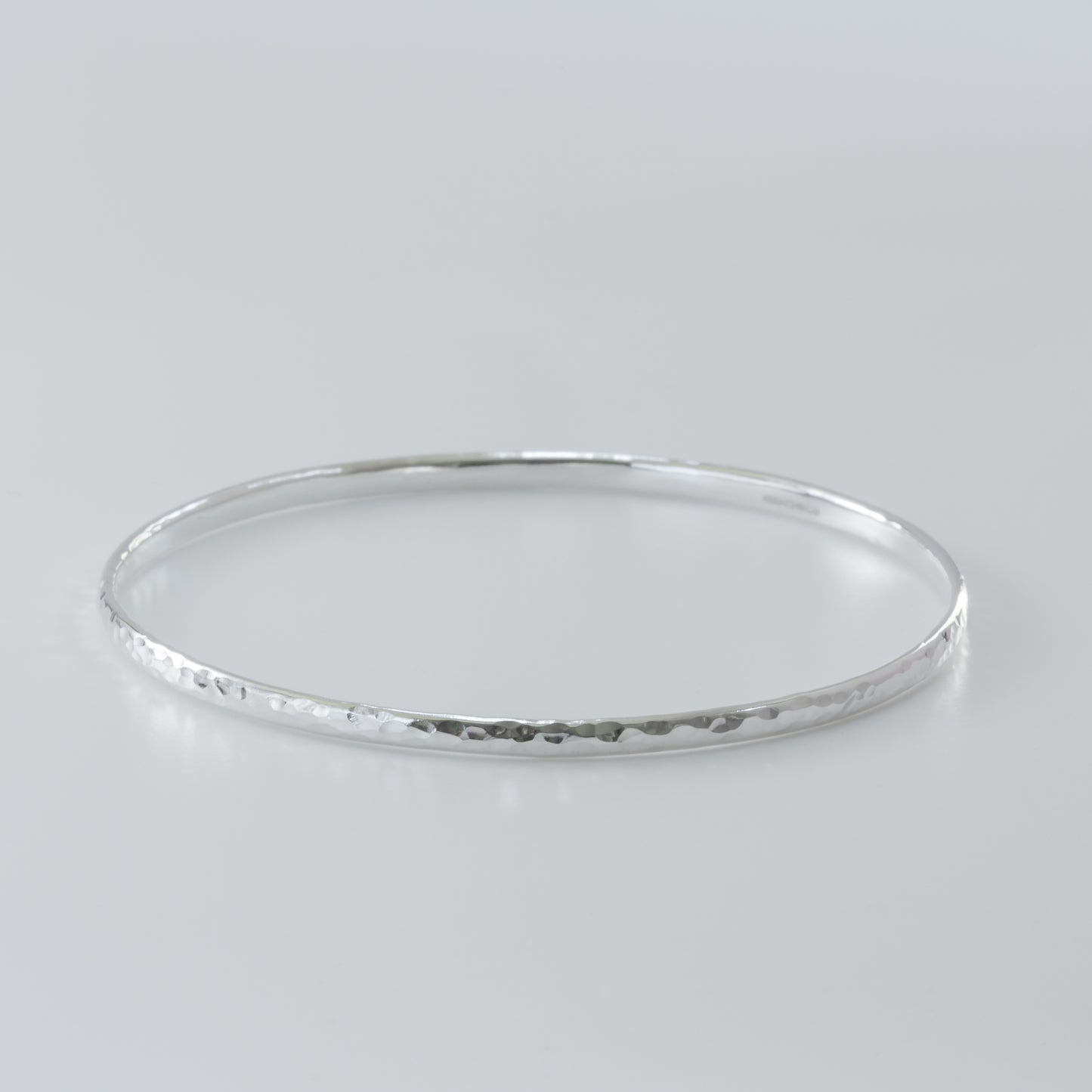 Sterling Silver Hammered Bangle